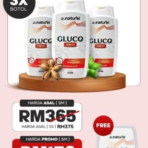 GLUCO SERUM 3 BTL 120ML + 1 GLUCO SERUM 70ML PAKEJ BOOSTER