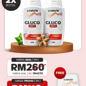 GLUCO SERUM 2 BTL 120ML + 1 GLUCO SERUM 70ML PAKEJ COMBO