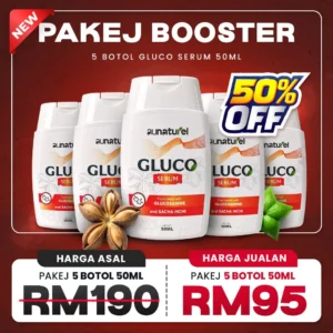 GLUCO SERUM BOOSTER 5 BOTOL 50ML